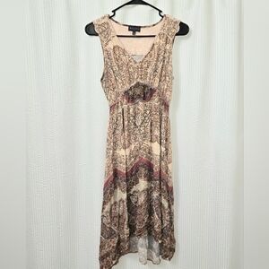 Paisley Print Sleeveless Dress